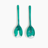 Dinosaur Designs Long Stone Servers in Mineral Swirl color resin