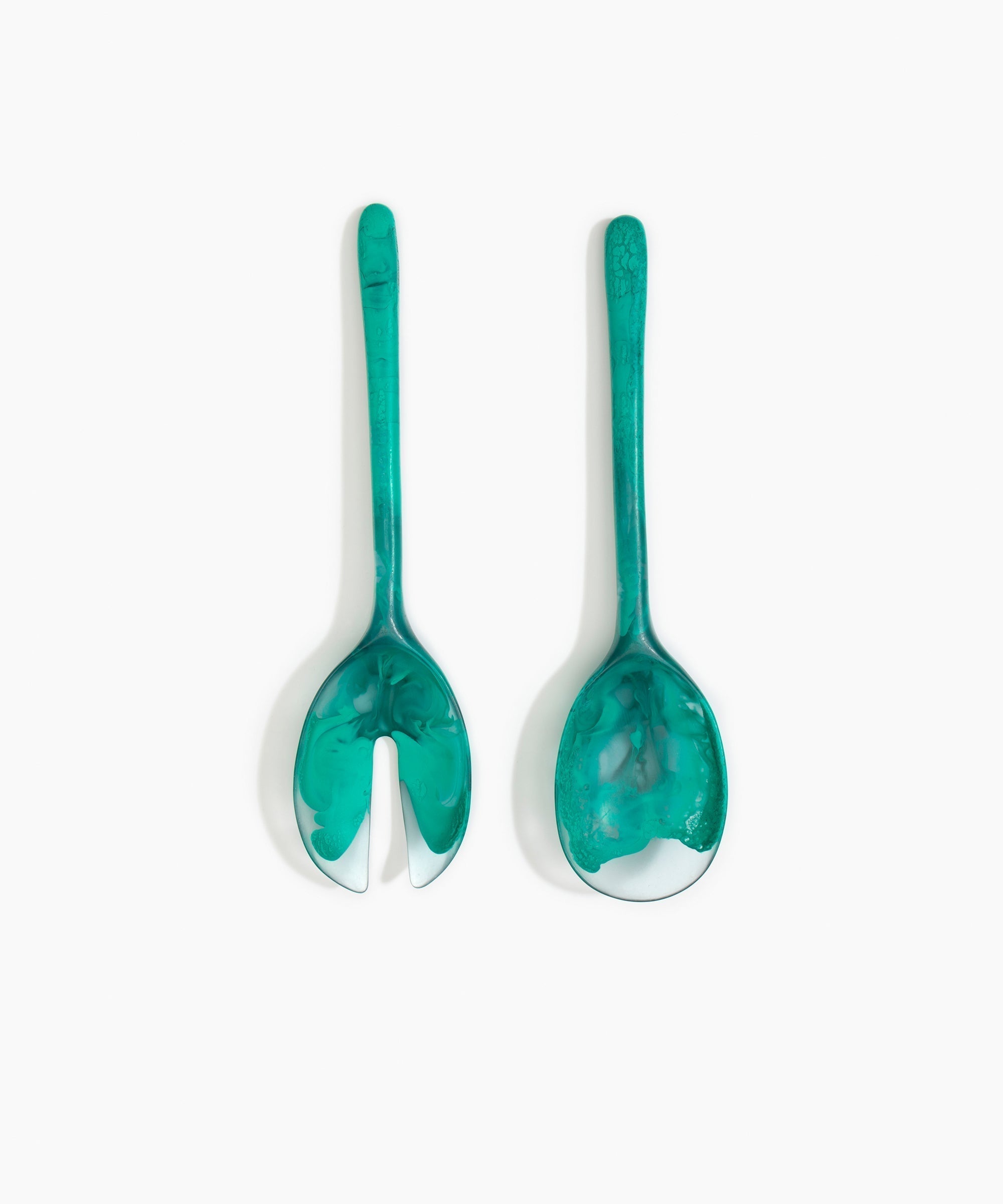 Dinosaur Designs Long Stone Servers in Mineral Swirl color resin
