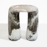Dinosaur Designs Rock Tower Table in Granite color resin
