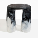 Dinosaur Designs Rock Tower Table in Slate color resin