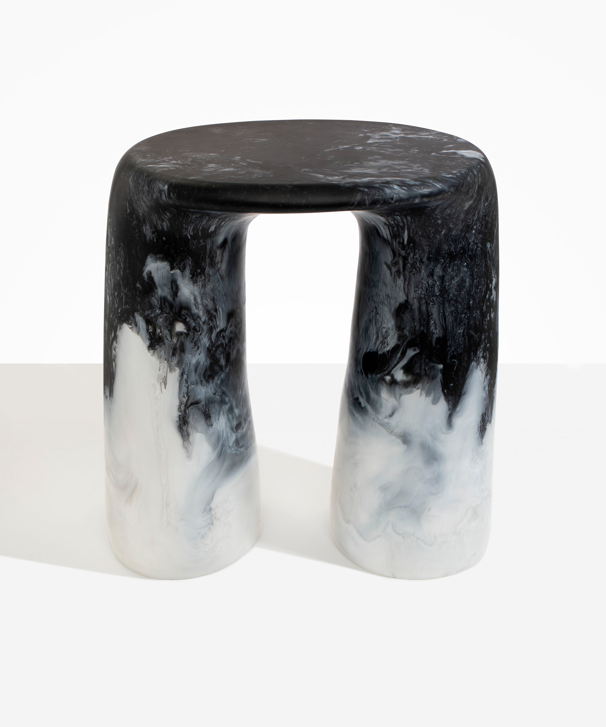 Dinosaur Designs Rock Tower Table in Slate color resin
