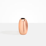 Dinosaur Designs Medium Metal Pebble Vase in Copper Material