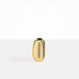 Dinosaur Designs Small Metal Pebble Vase in Brass Material