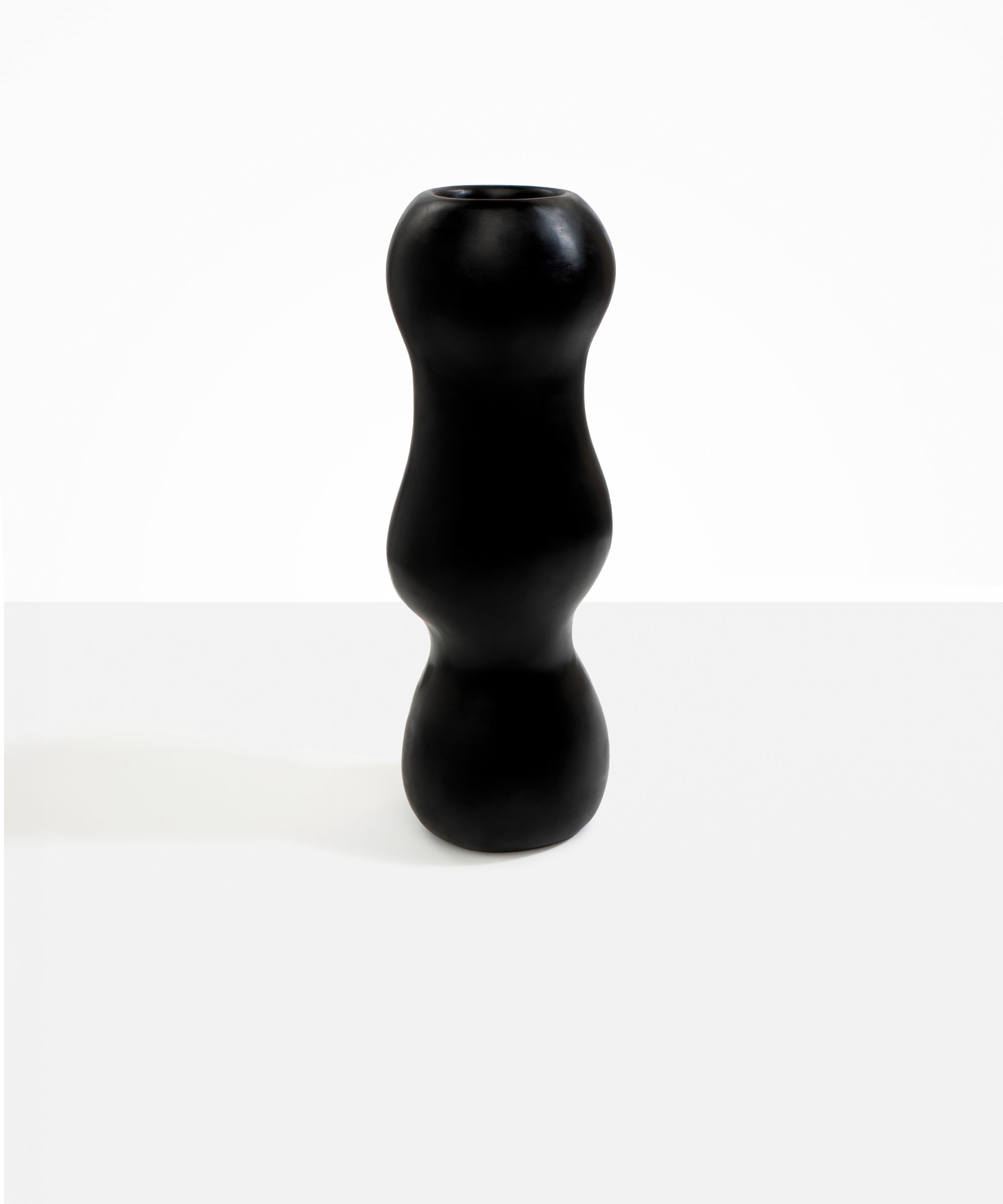 Dinosaur Designs Large Mountain Vase in Black color resin