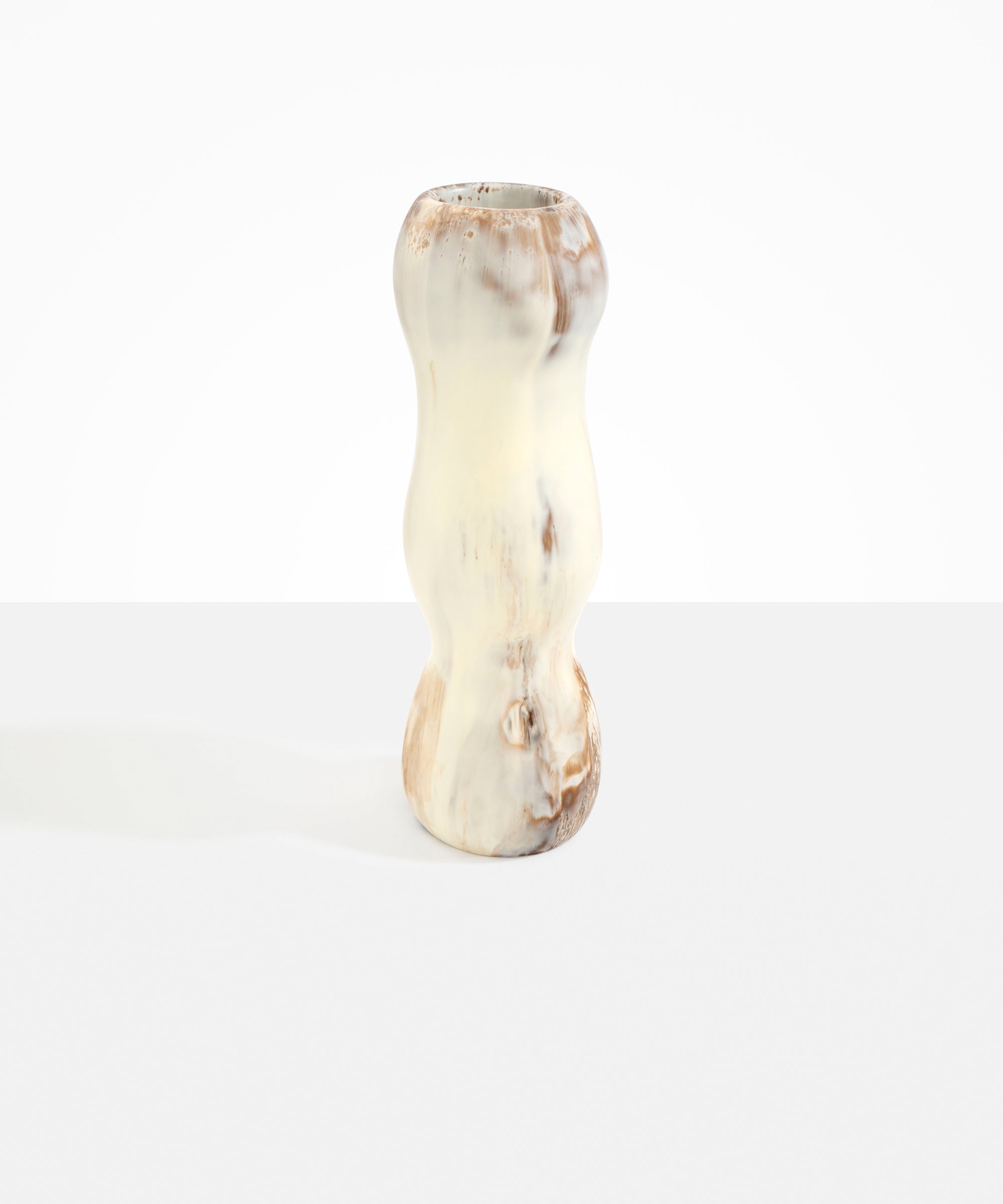 Dinosaur Designs Large Mountain Vase in Cappuccino color resin