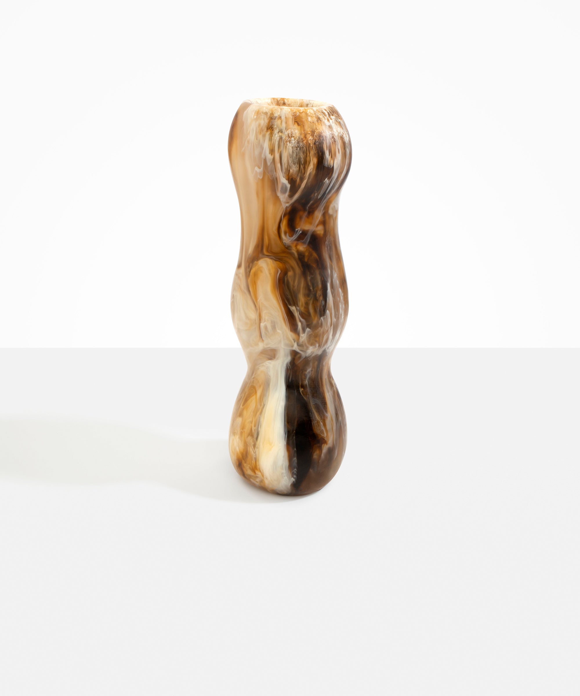 Dinosaur Designs Large Mountain Vase in Light Horn color resin