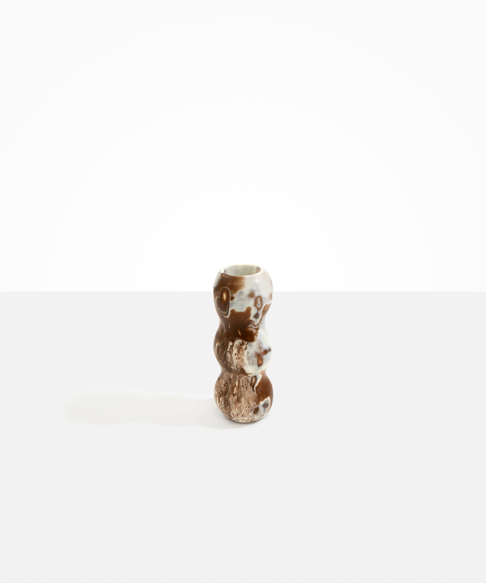 Dinosaur Designs Small Mountain Vase in Cappuccino color resin
