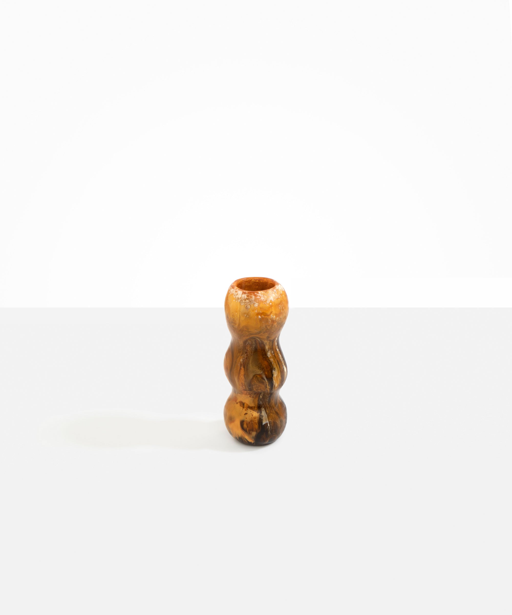 Dinosaur Designs Small Mountain Vase in Dark Horn color resin