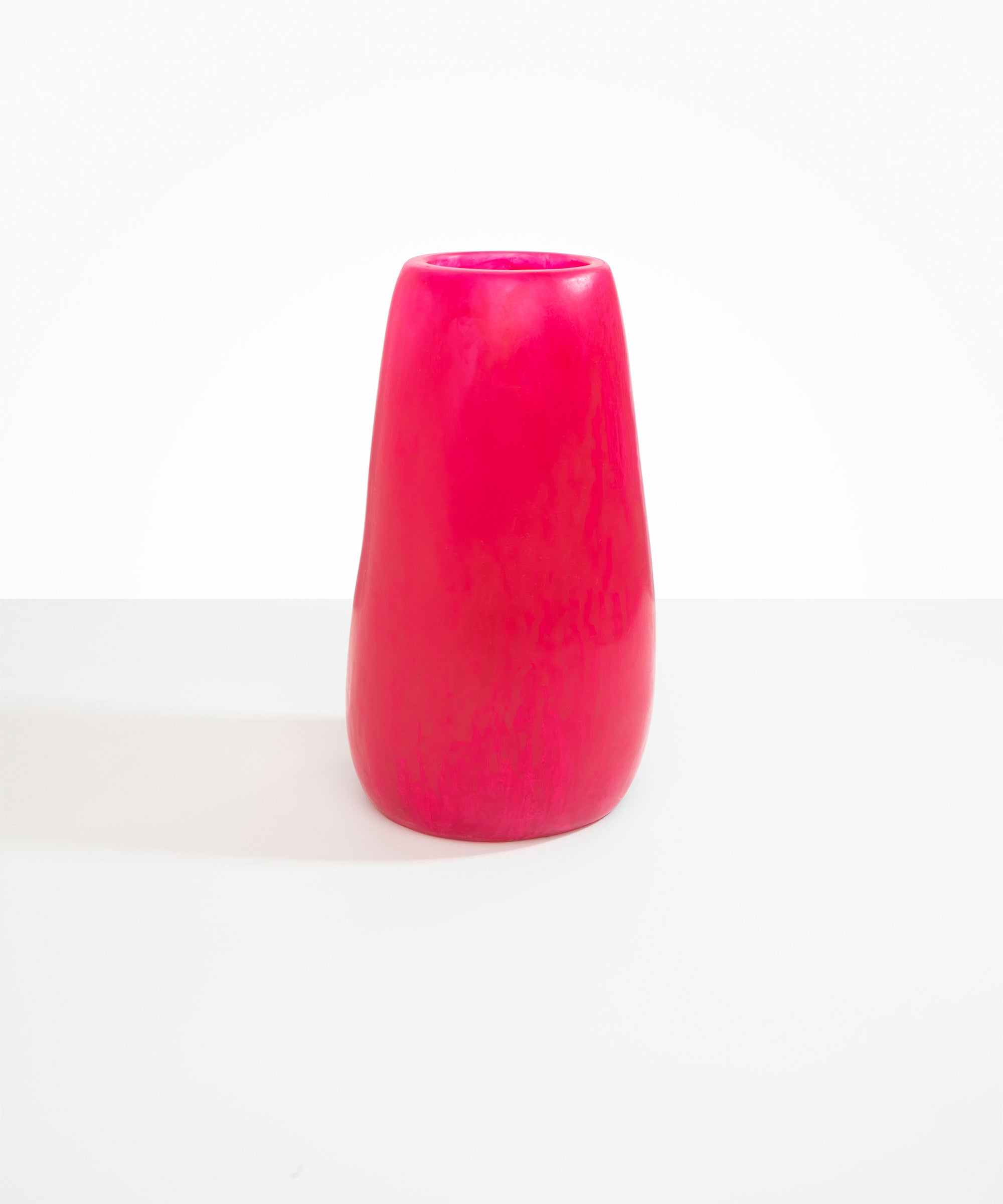 Dinosaur Designs Grand Pebble Vase in Flamingo color resin