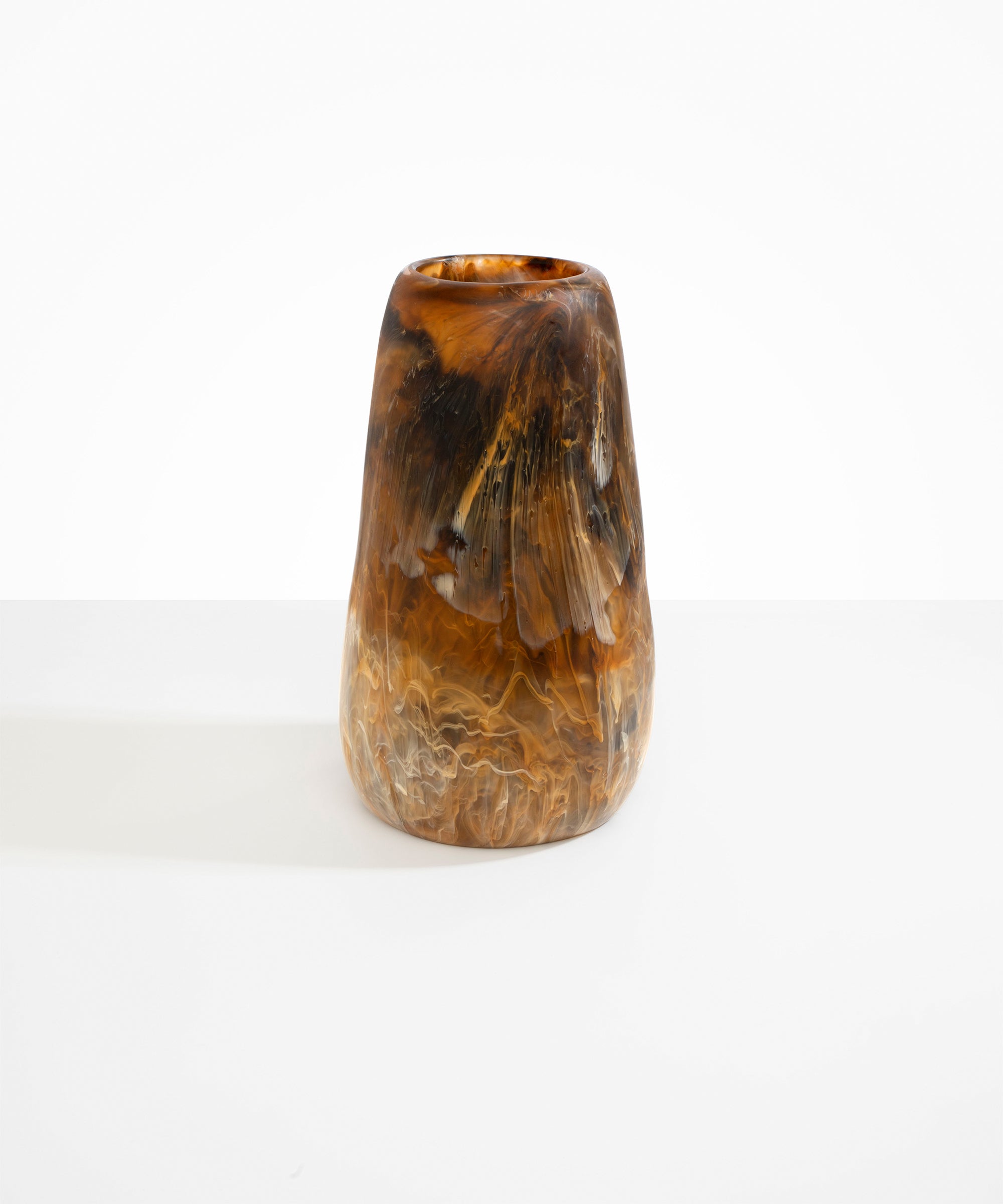 Dinosaur Designs Grand Pebble Vase in Light Horn color resin