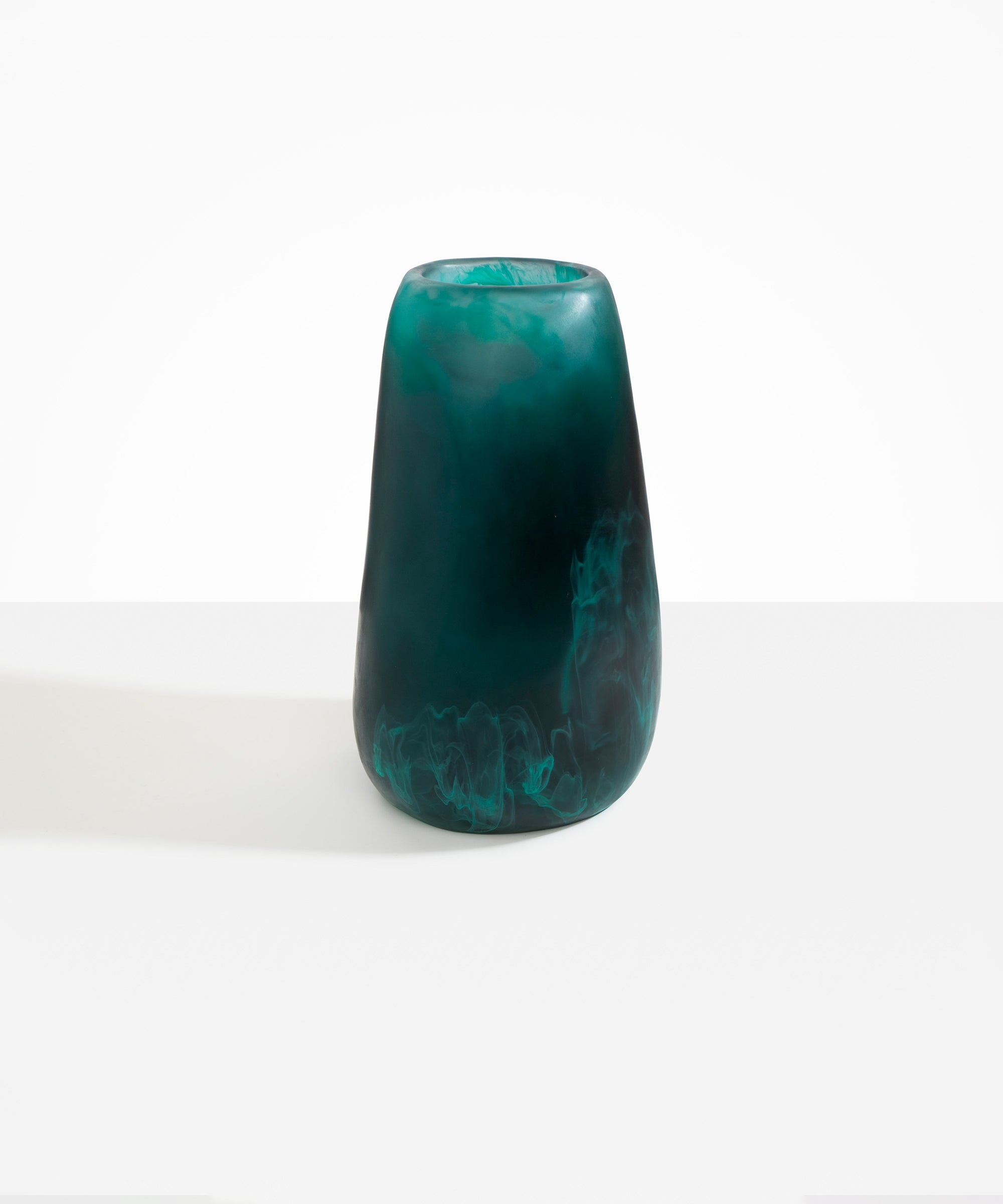 Dinosaur Designs Grand Pebble Vase in Mineral Swirl color resin
