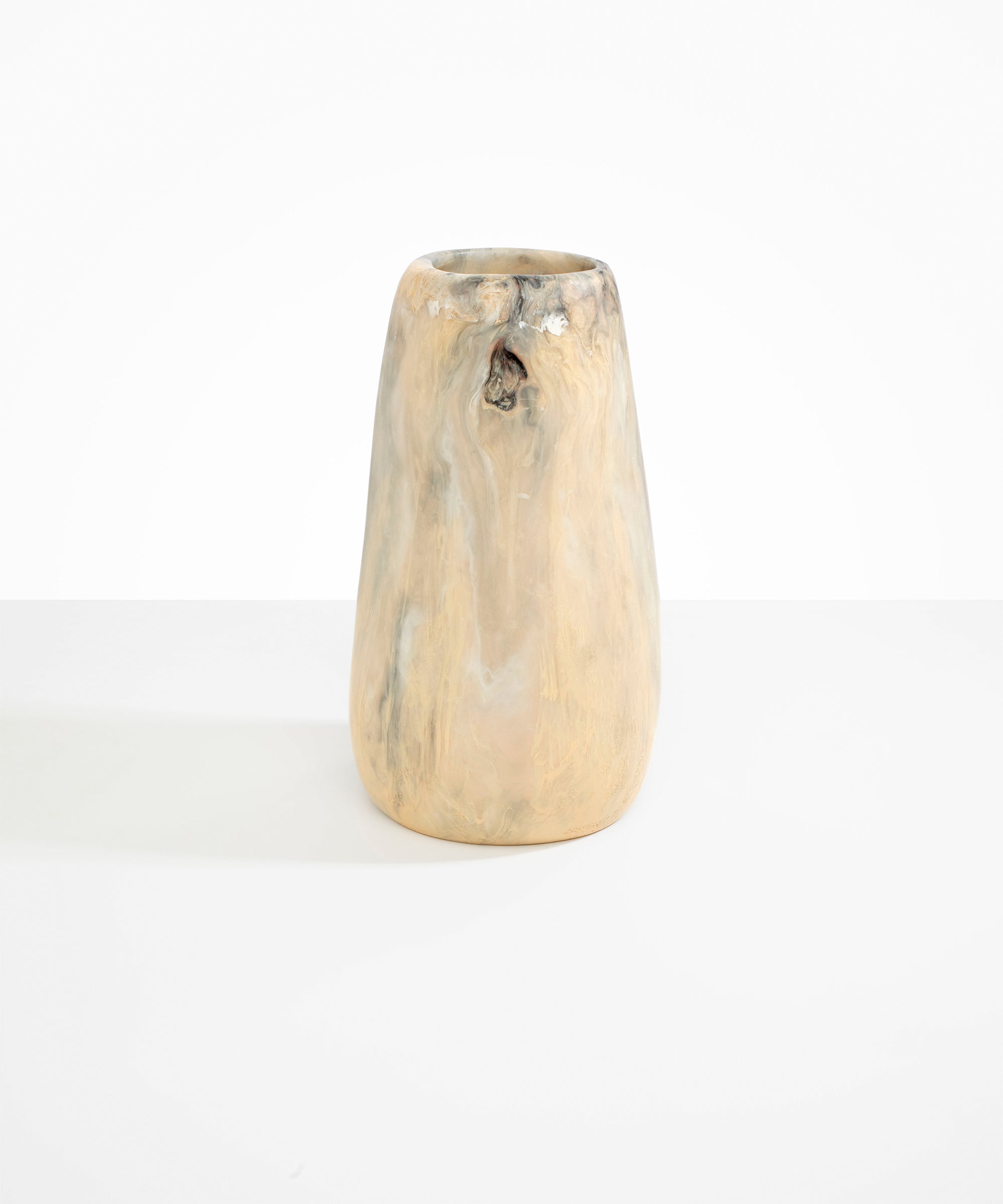Dinosaur Designs Grand Pebble Vase in Sandy Pearl color resin