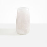 Dinosaur Designs Grand Pebble Vase in Snow Swirl color resin