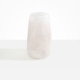 Dinosaur Designs Grand Pebble Vase in Snow Swirl color resin
