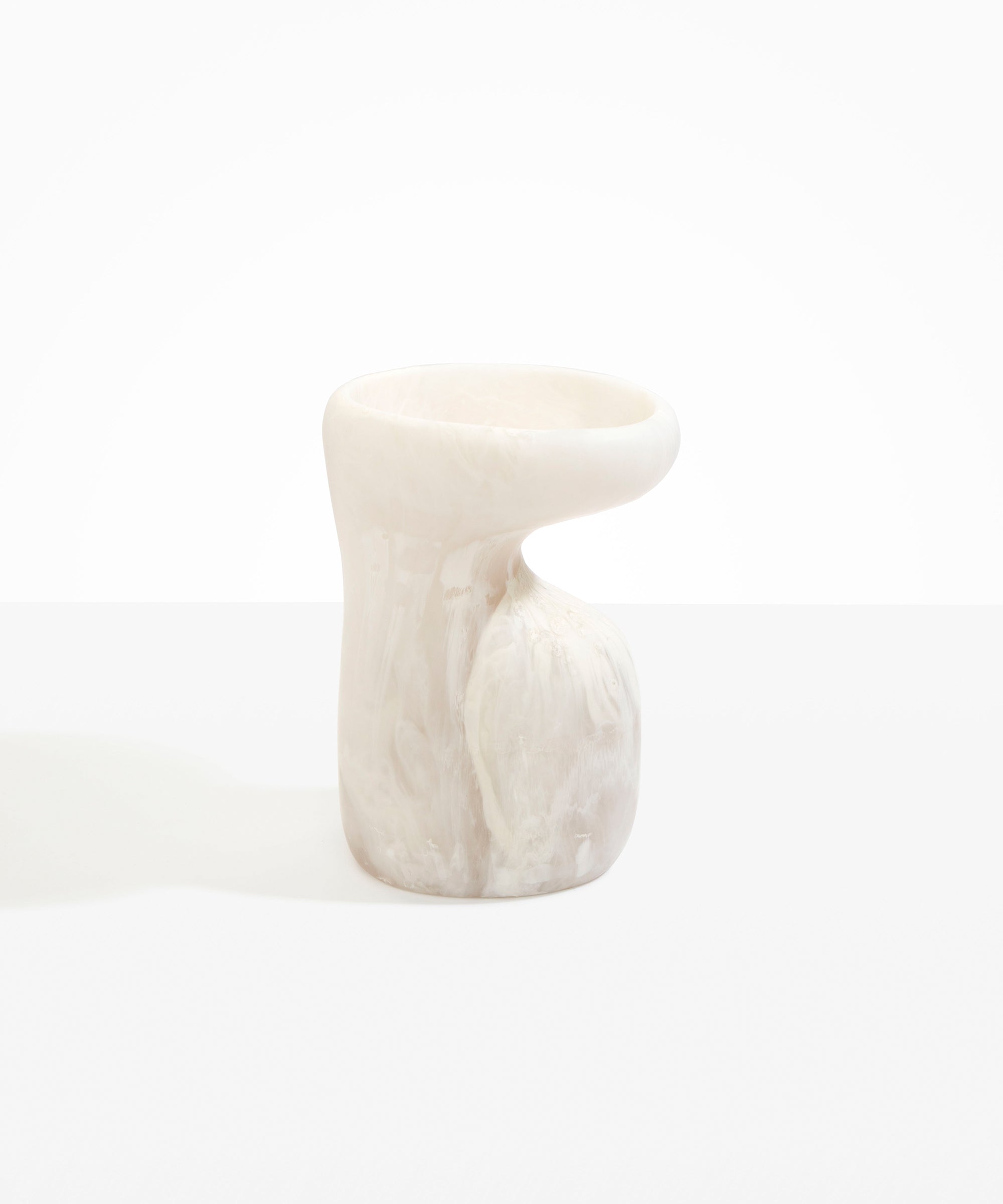 Dinosaur Designs Large Sprout Vase in Chalk Swirl color resin