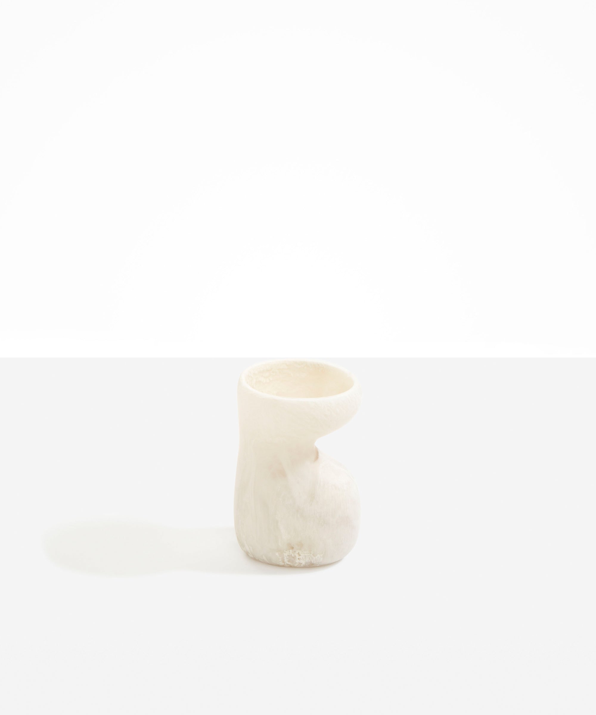 Dinosaur Designs Small Sprout Vase in Chalk Swirl color resin