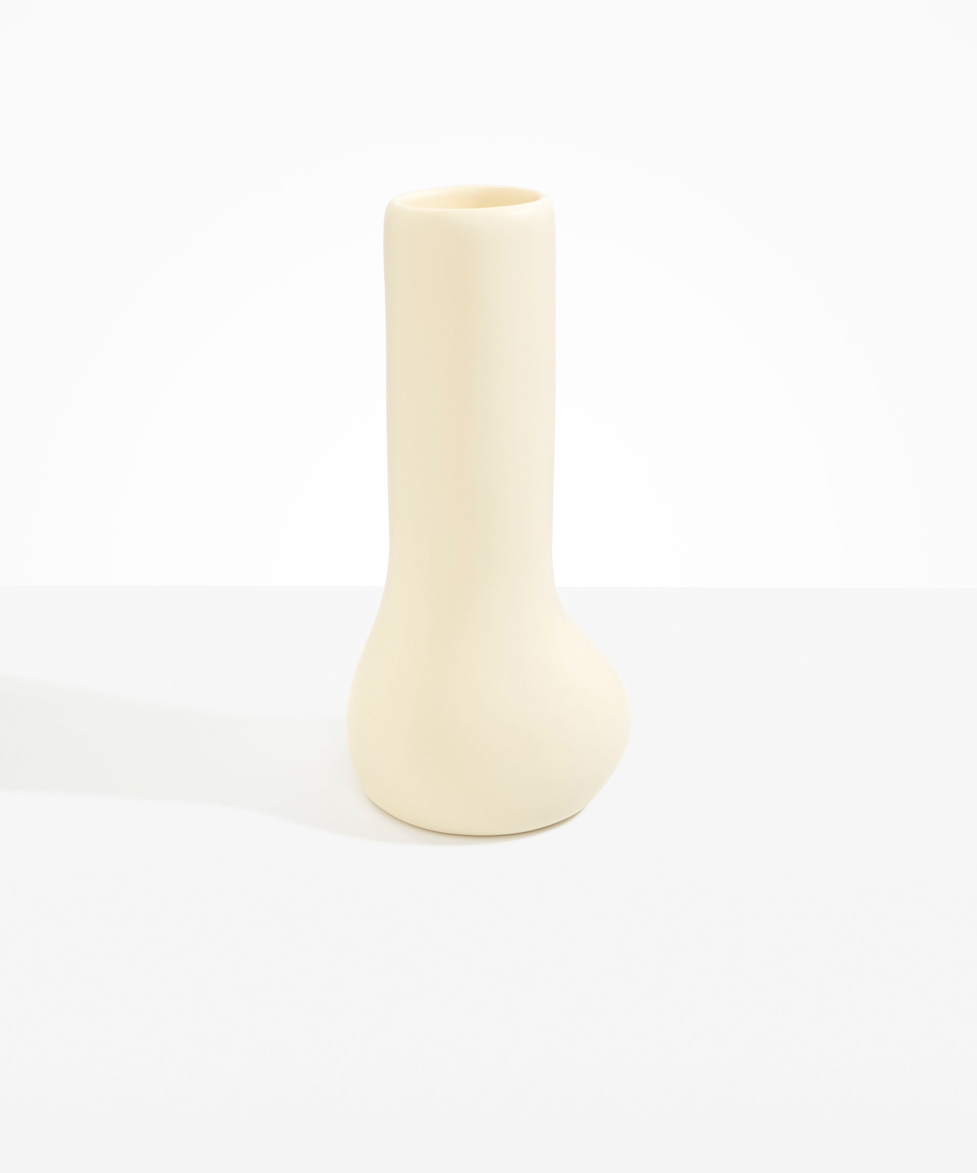 Dinosaur Designs Tall Stem Vase in Cream color resin