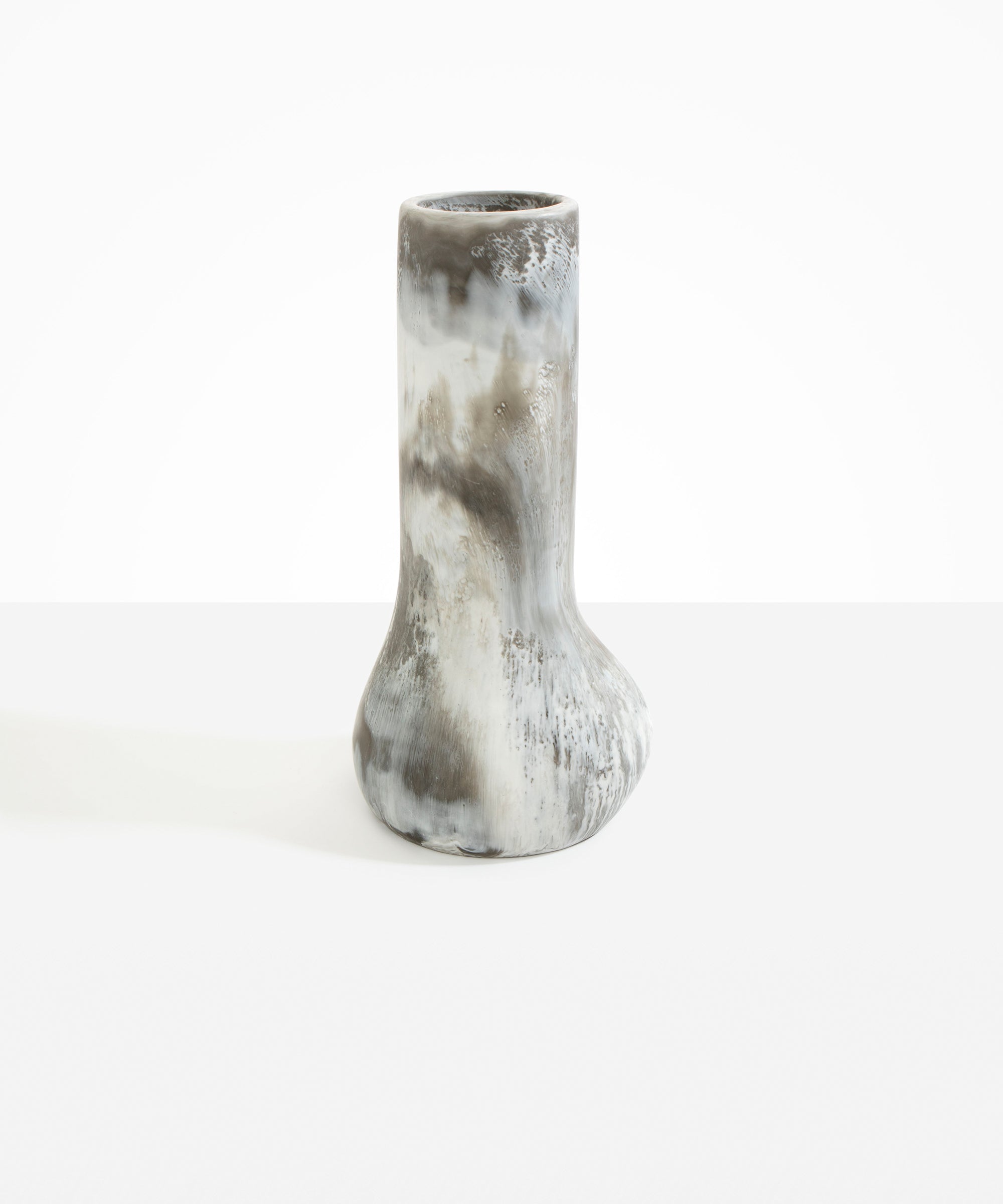 Dinosaur Designs Tall Stem Vase in Granite color resin