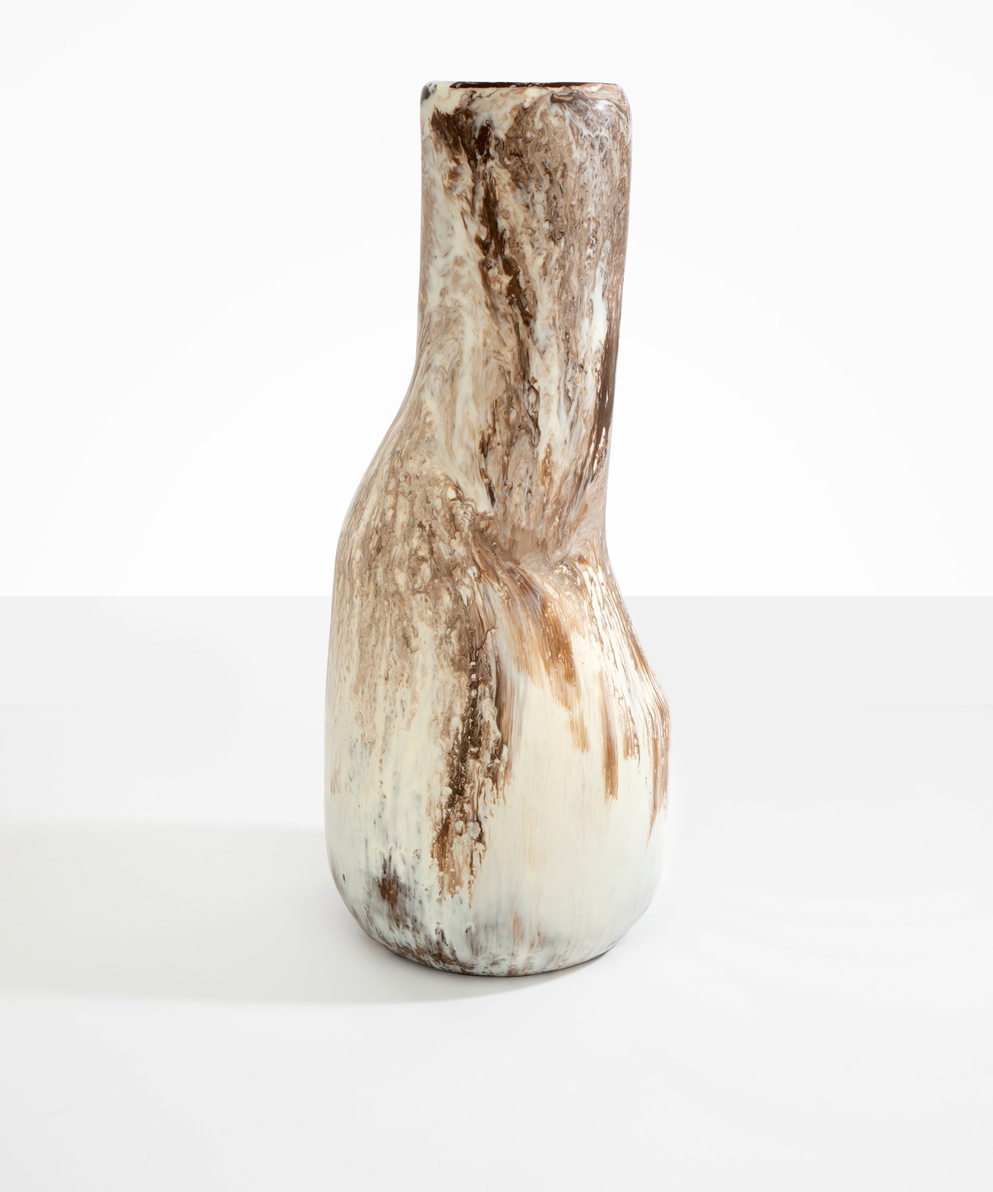 Dinosaur Designs Tall Studio Vase in Cappuccino color resin