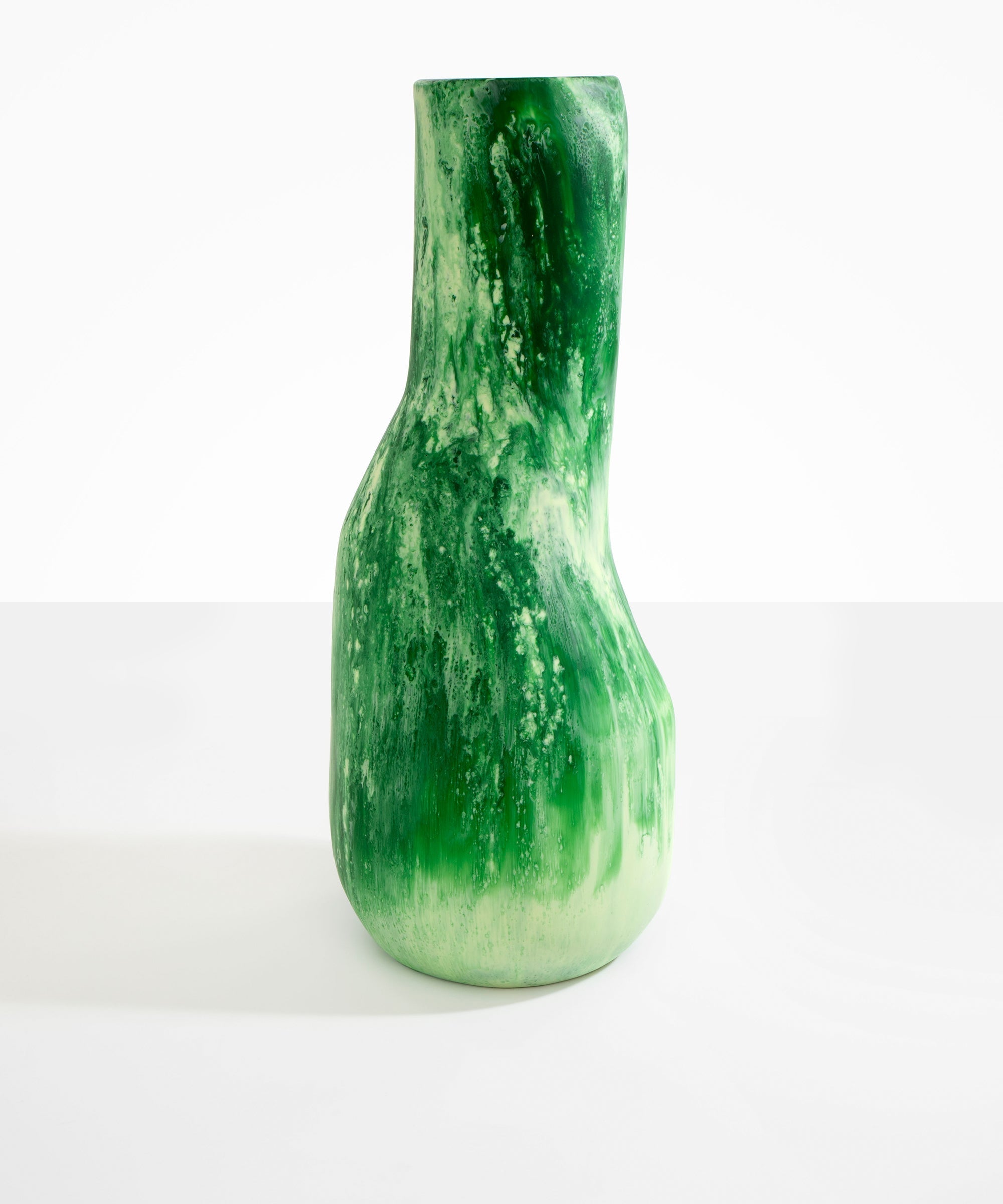 Dinosaur Designs Tall Studio Vase in Grass color resin