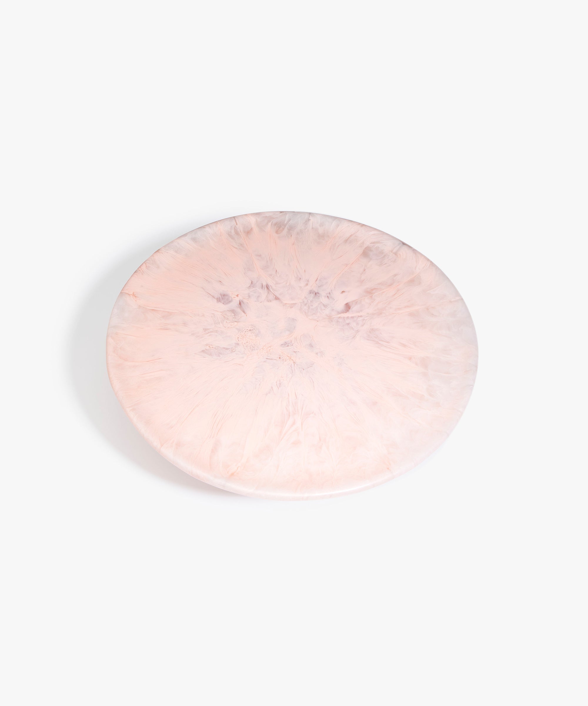 Dinosaur Designs Temple cake stand and plate in rose swirl pink color resin