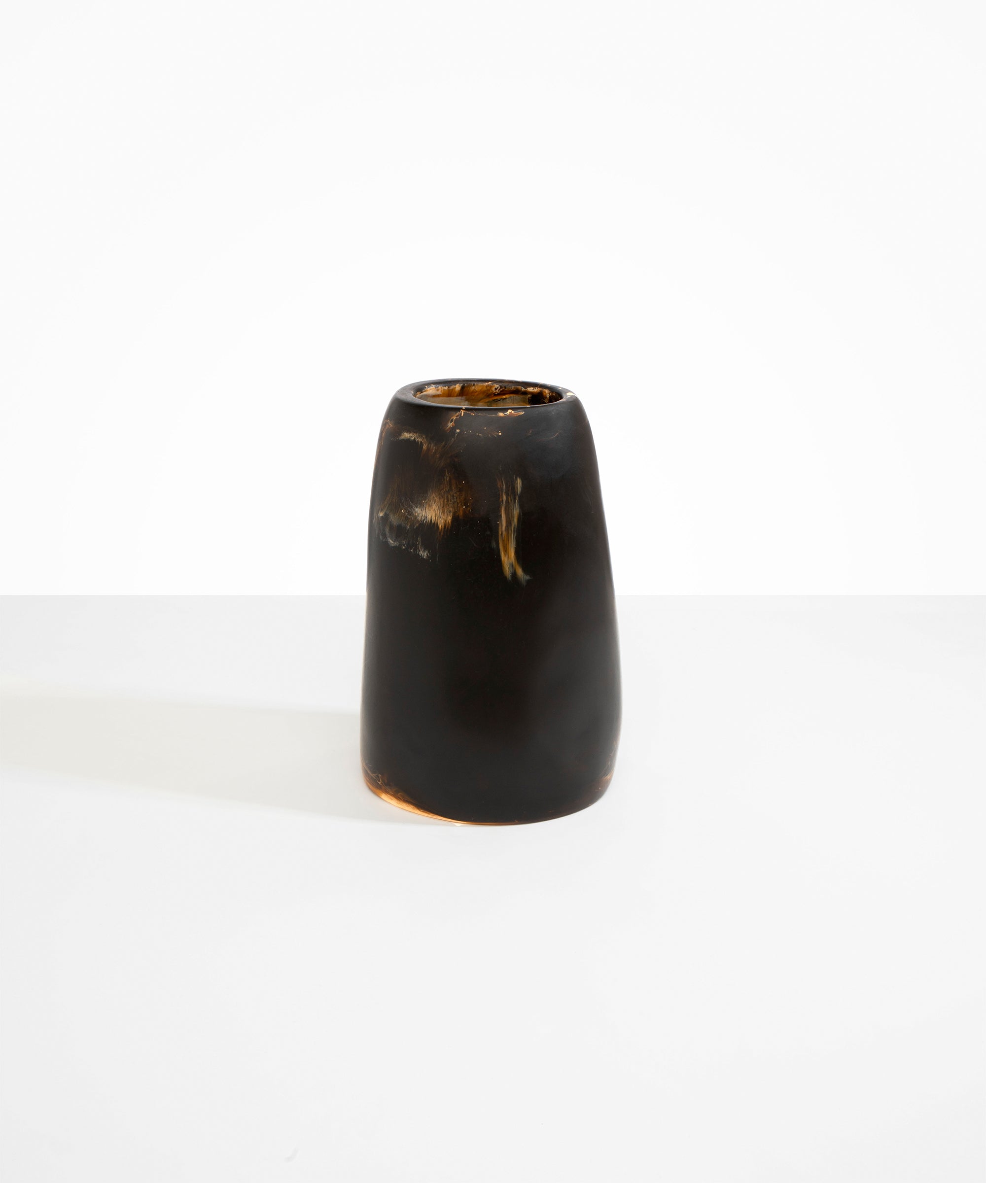 Dinosaur Designs Large Pebble Vase Vases in Dark Horn Colour resin