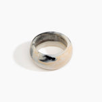 Dinosaur Designs Large Organic Oval Bangle in Sandy Pearl color resin with Wide Fit