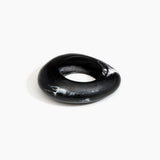 Dinosaur Designs LBRCKLGE Large Rock Bangle BLACK MARBLE