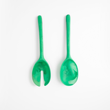 Dinosaur Designs Long Stone Servers in Leaf color resin
