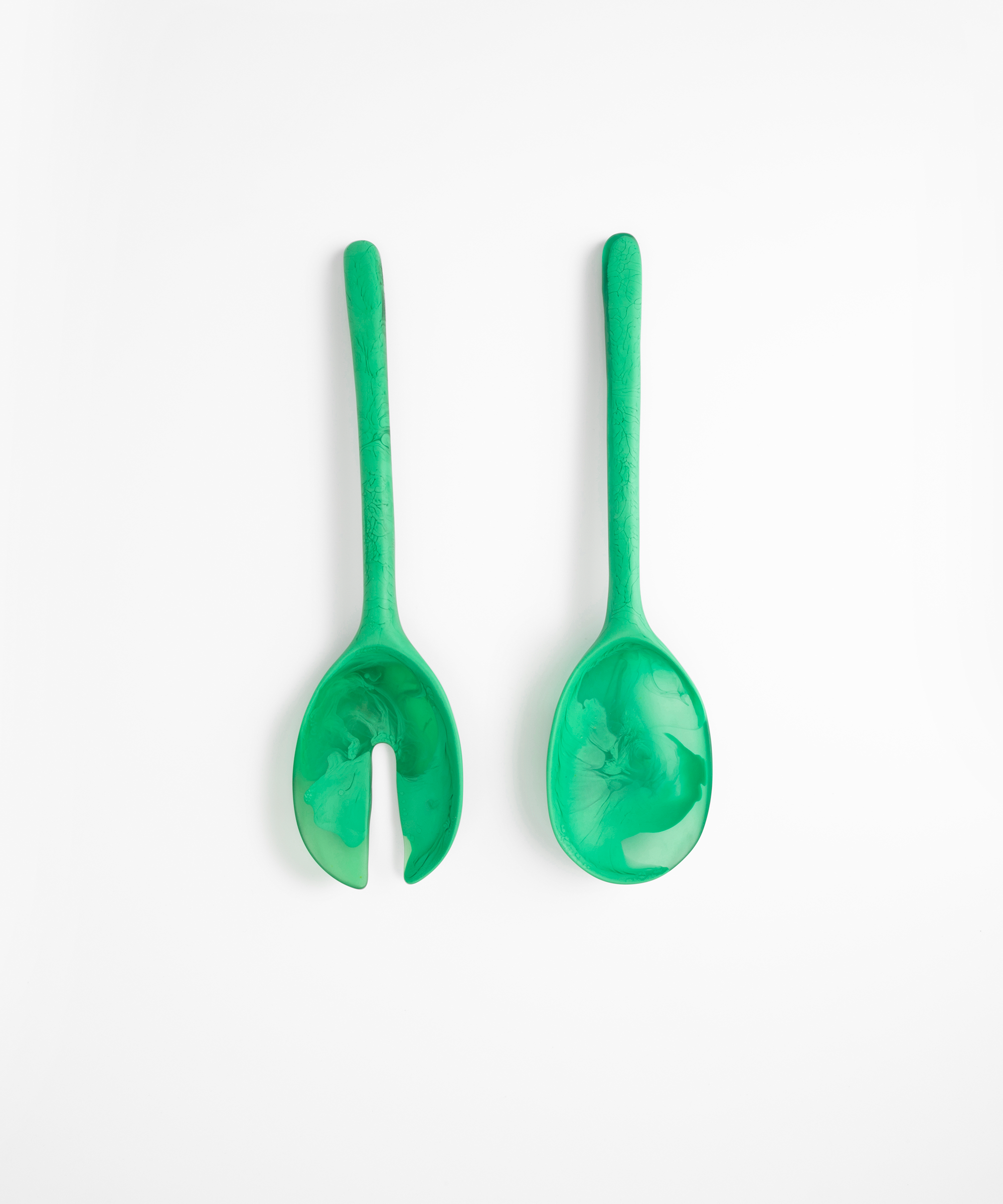 Dinosaur Designs Long Stone Servers in Leaf color resin