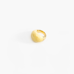 Dinosaur Designs Large Horn Ring in Lemon color resin with Nano-Coated Brass Material