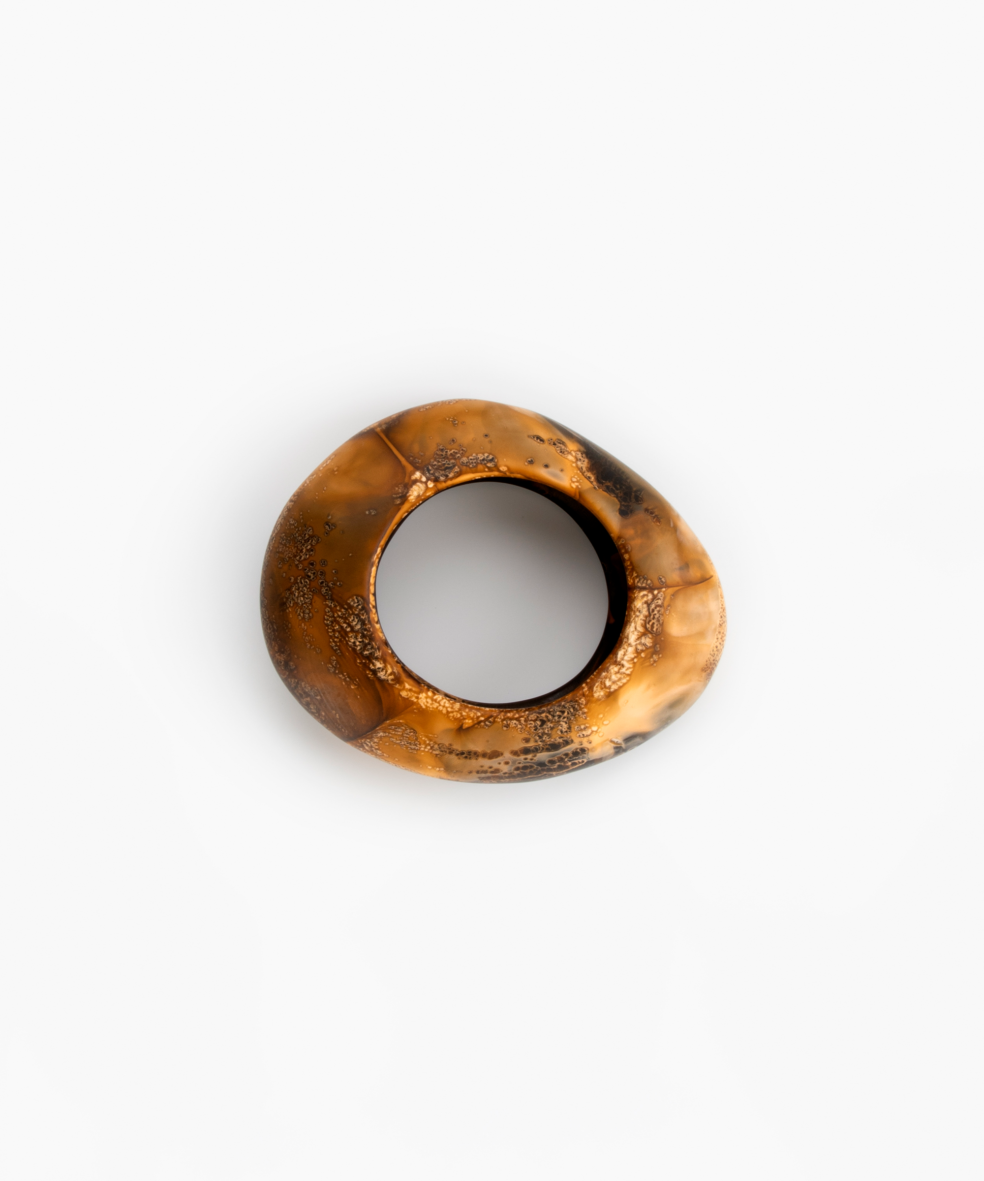Dinosaur Designs Large Rock Bangle in Dark Horn color resin with Wide Fit