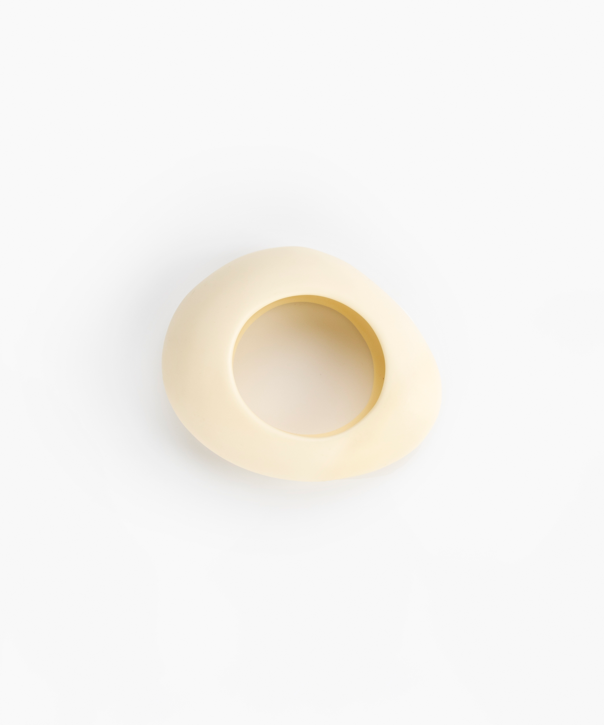 Dinosaur Designs Large Rock Bangle in Cream color resin with Wide Fit