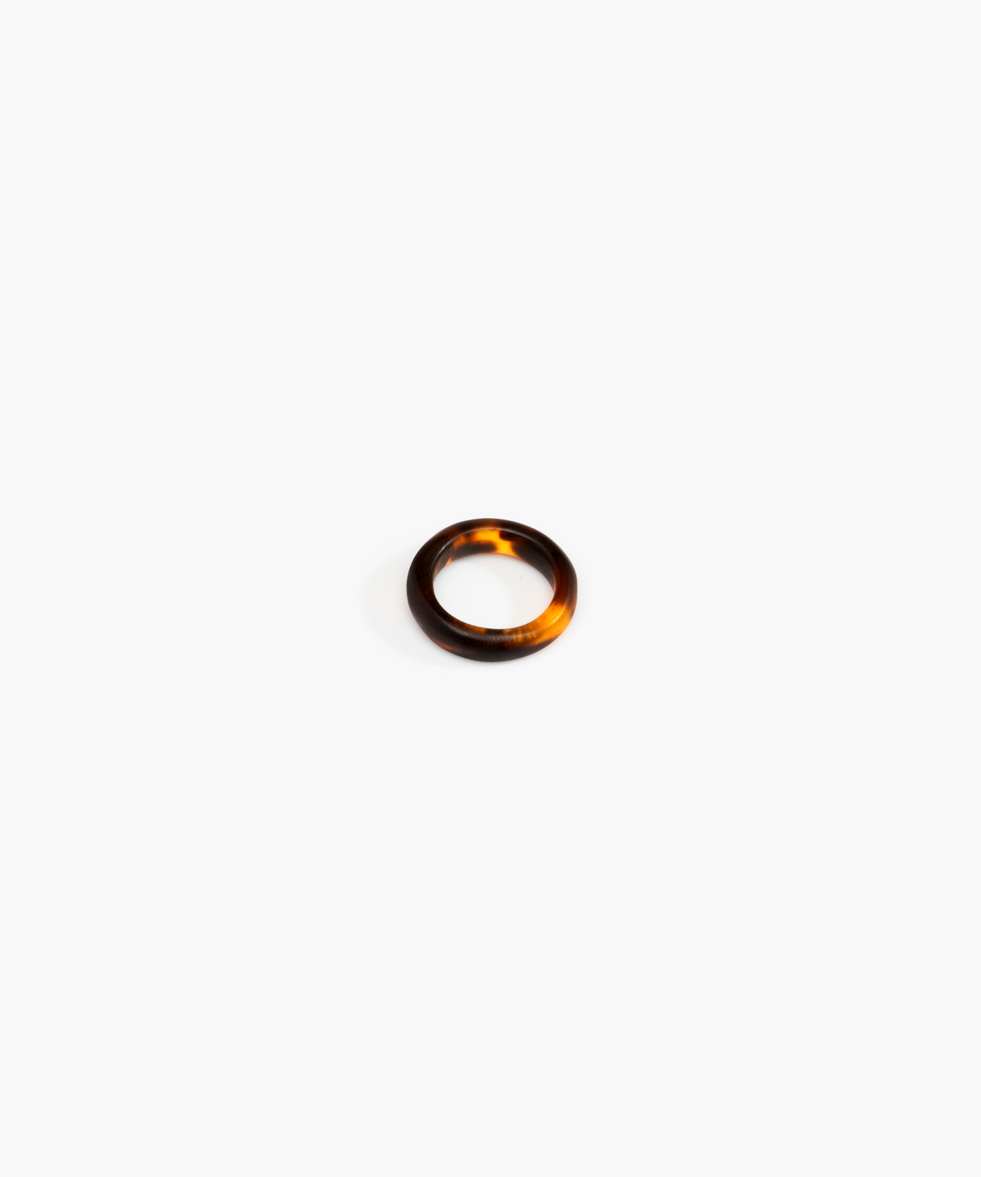 Dinosaur Designs Modern Tribal Band Ring in Tortoise color resin with Wide Fit