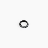Dinosaur Designs Modern Tribal Band Ring in Black Marble color resin with Wide Fit