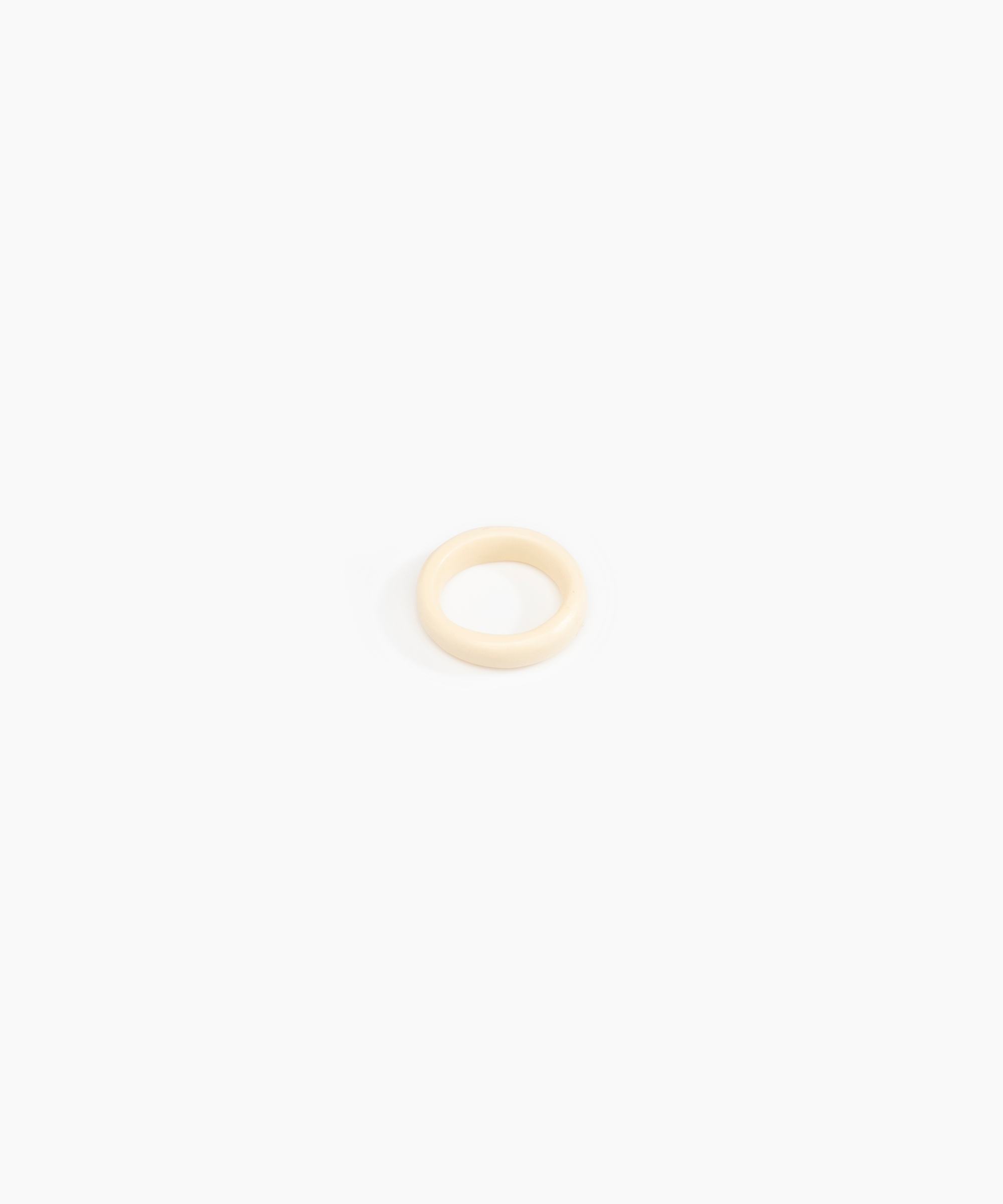 Dinosaur Designs Modern Tribal Band Ring in Cream color resin with Wide Fit