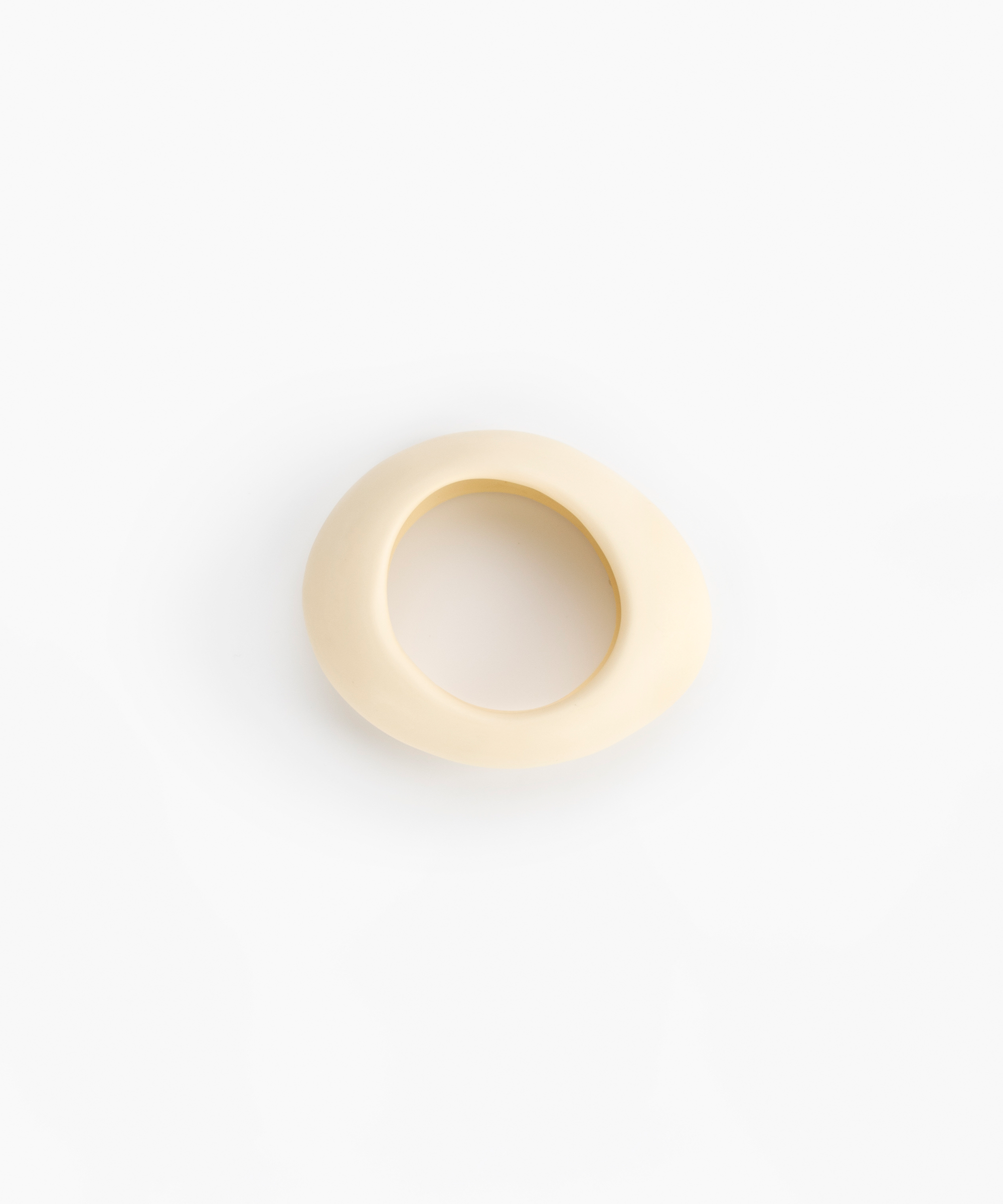 Dinosaur Designs Medium Rock Bangle in Cream color resin with Wide Fit