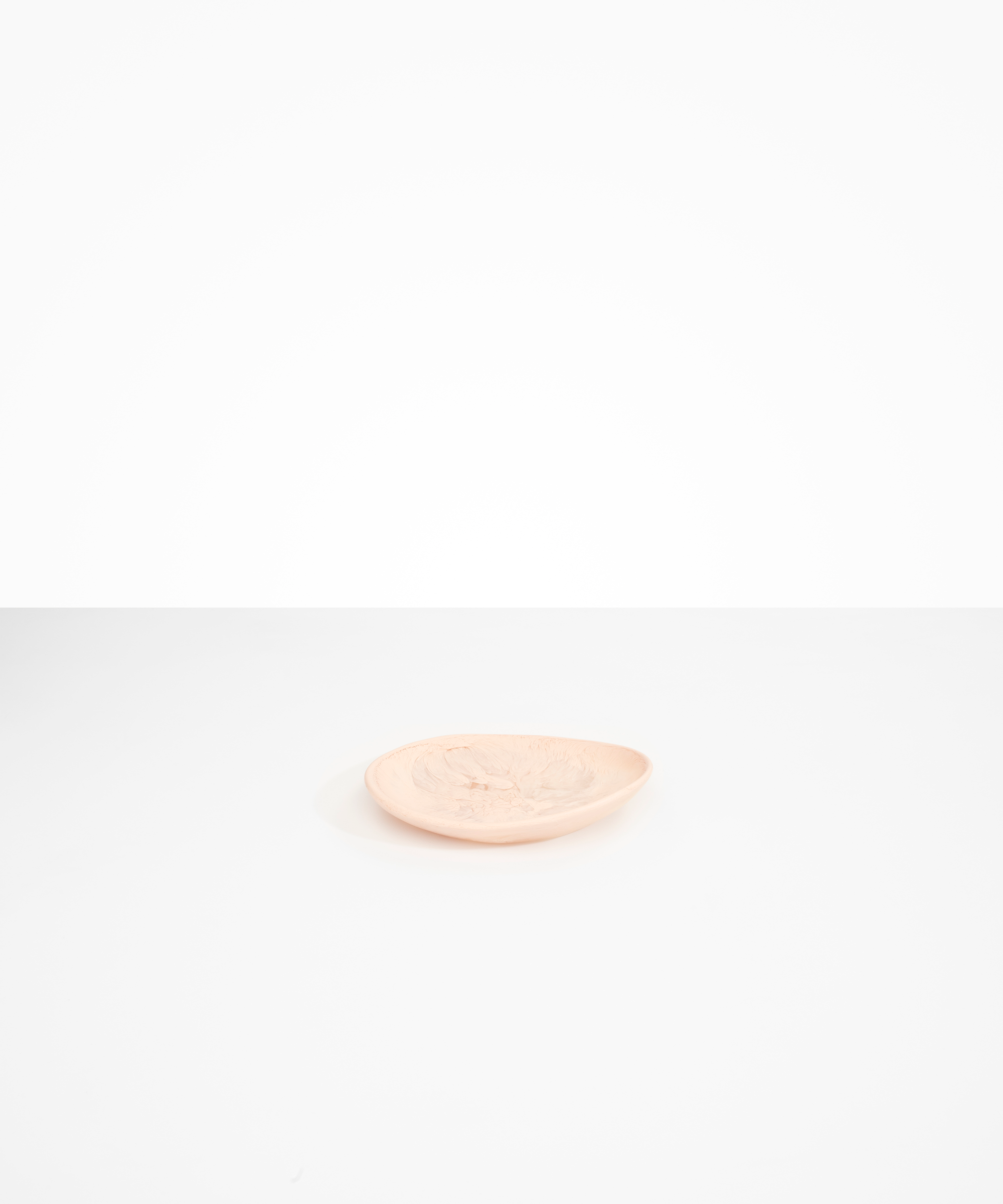 Dinosaur Designs Pebble Side Plate in Rose Swirl color resin