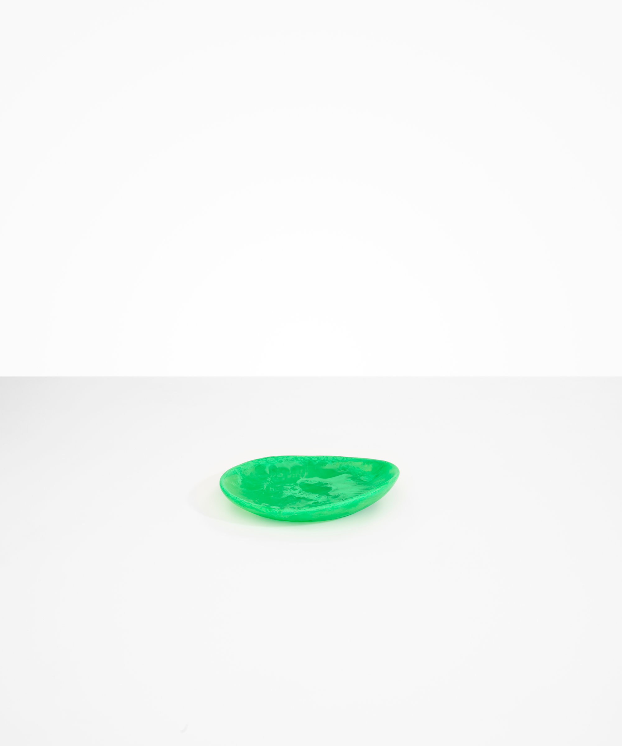 Dinosaur Designs Pebble Side Plate in Leaf color resin