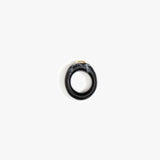 Dinosaur Designs RGRNDRCK Round Rock Ring BLACK MARBLE