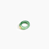Dinosaur Designs Round Rock Ring in Moss color resin