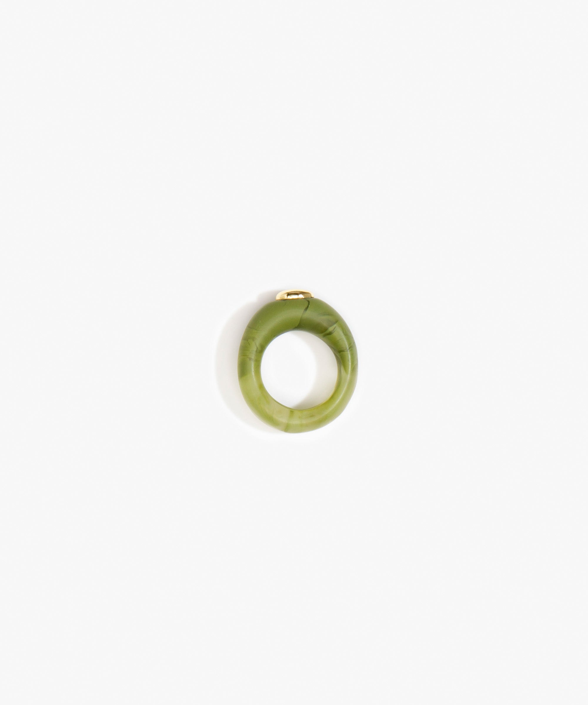 Dinosaur Designs RGRNDRCK Round Rock Ring OLIVE