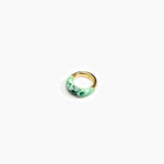 Dinosaur Designs Medium Horn Ring in Moss color resin with Nano-Coated Brass Material