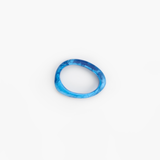 Dinosaur Designs Rock Wishbone Bangle in Sky color resin with Wide Fit