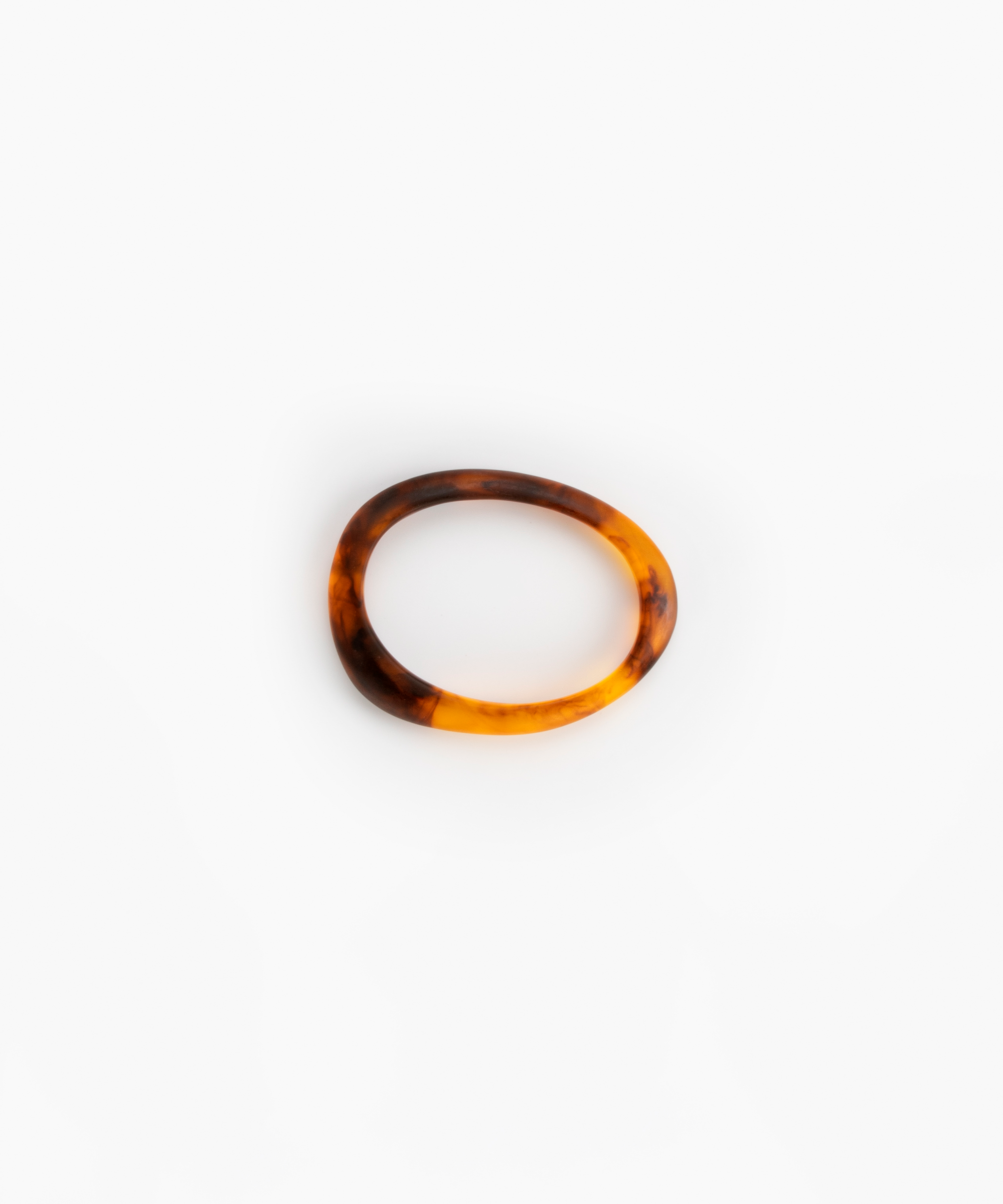 Dinosaur Designs Rock Wishbone Bangle in Tortoise color resin with Wide Fit