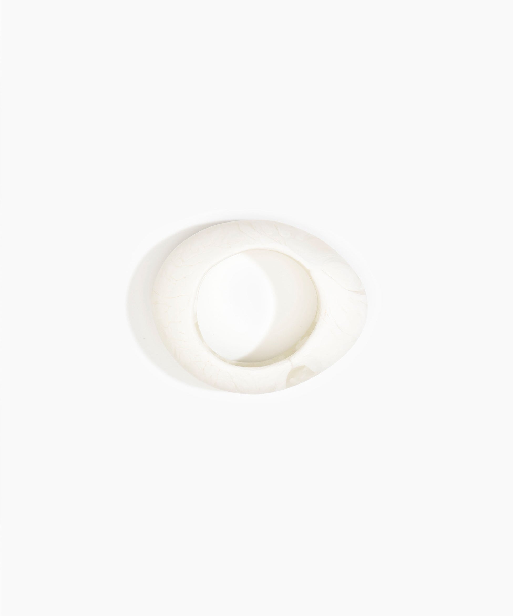 Dinosaur Designs Medium Rock Bangle in Chalk Swirl color resin with Wide Fit