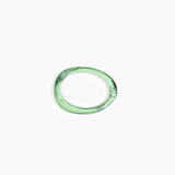 Dinosaur Designs Rock Wishbone Bangle in Moss color resin with Wide Fit