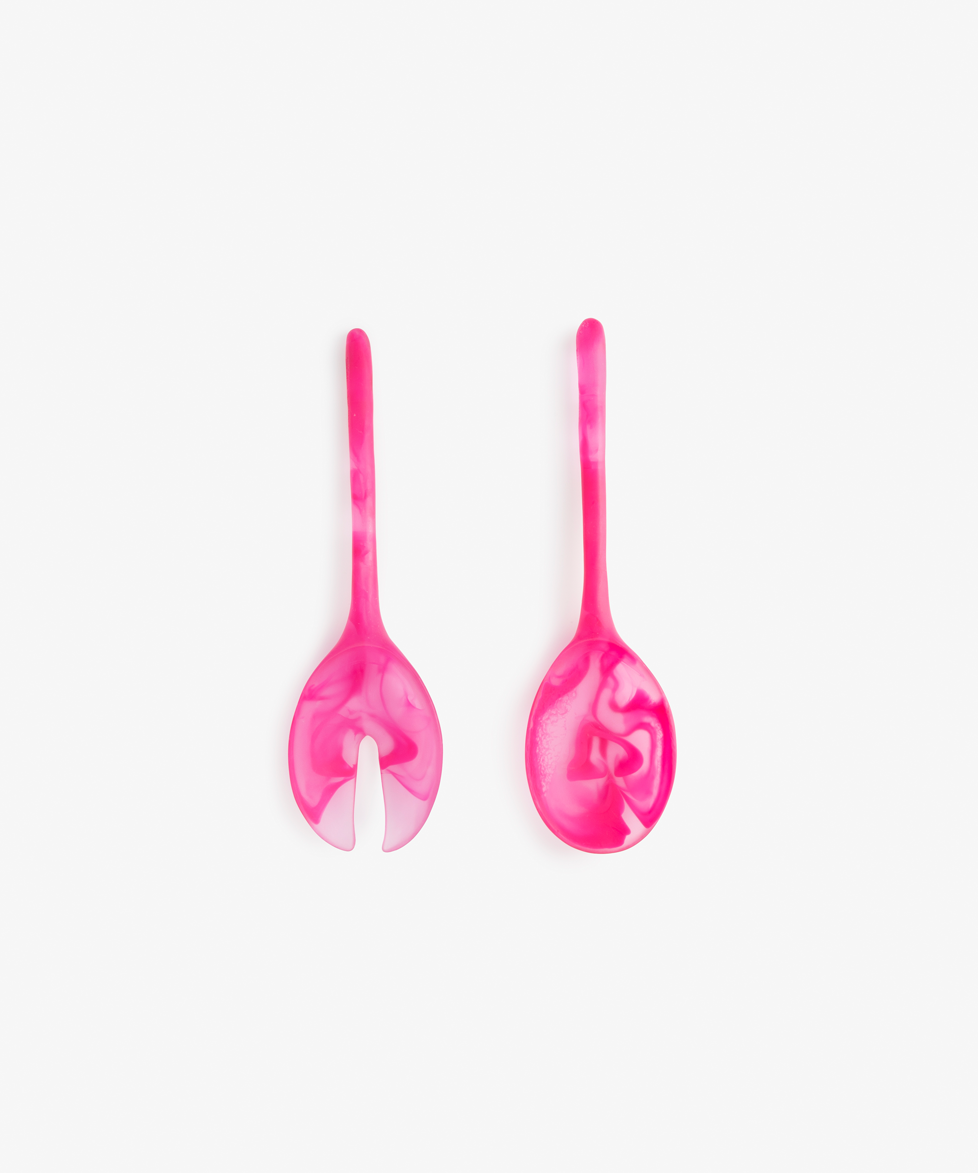 Dinosaur Designs Short Stone Servers in Flamingo color resin