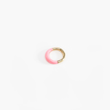 Dinosaur Designs Small Horn Ring in Parakeet color resin with Nano-Coated Brass Material