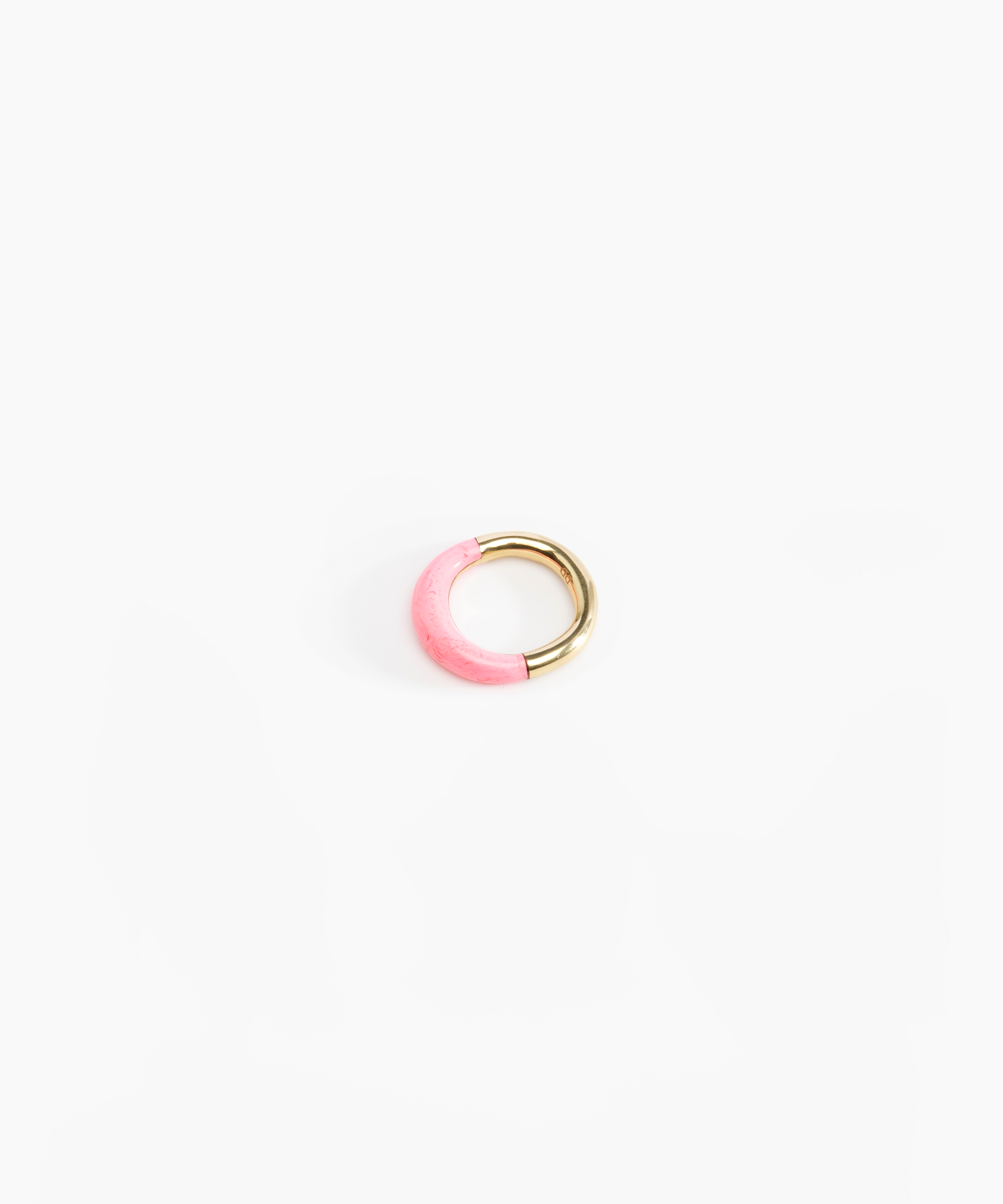 Dinosaur Designs Small Horn Ring in Parakeet color resin with Nano-Coated Brass Material